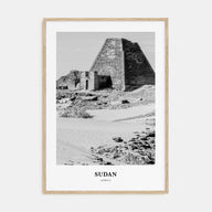 Sudan Portrait B&W Poster