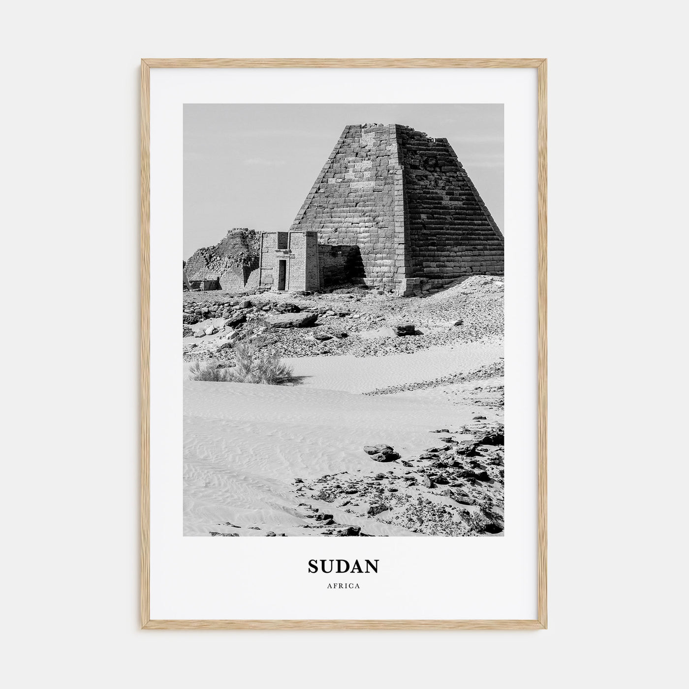 Sudan Portrait B&W Poster