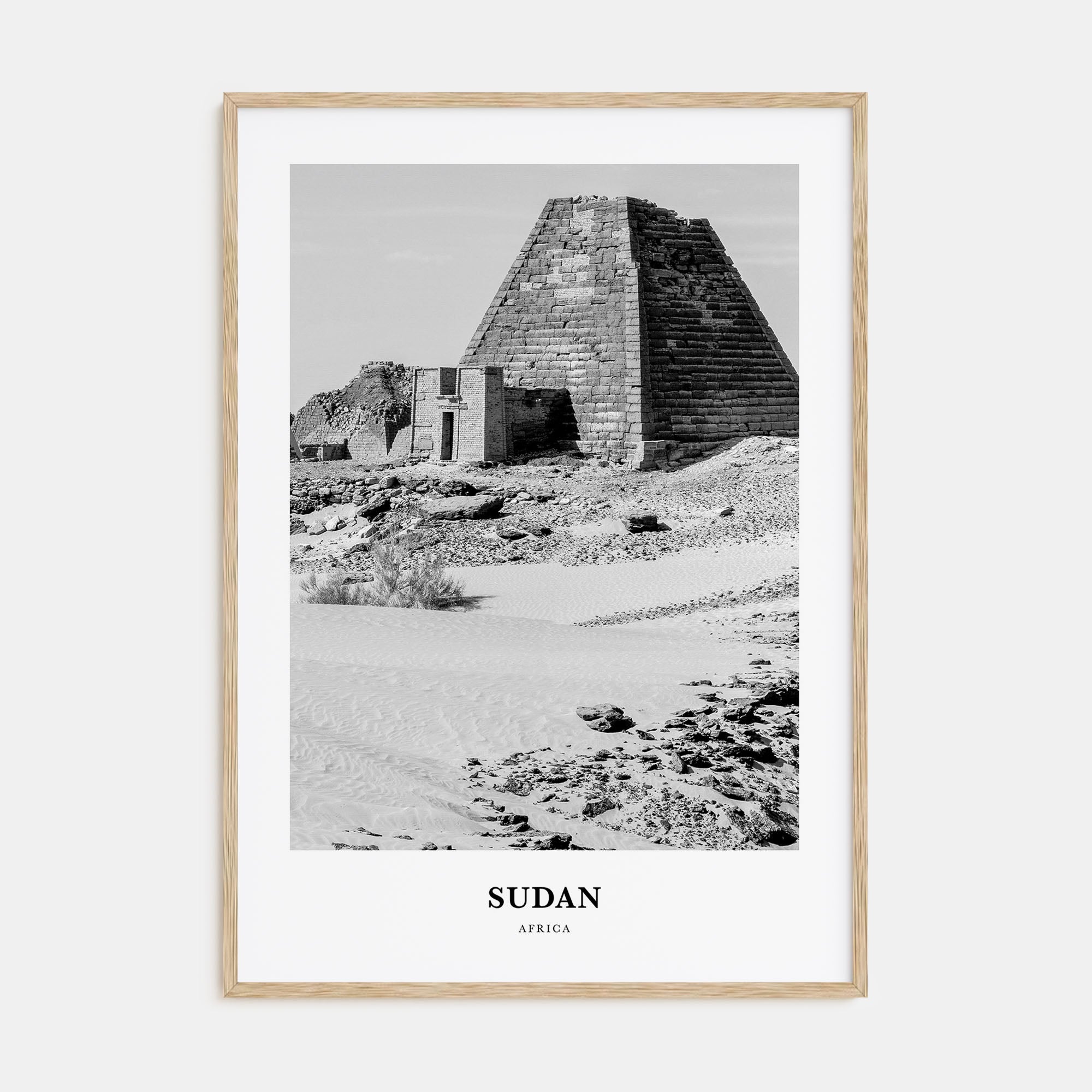Sudan Portrait B&W Poster