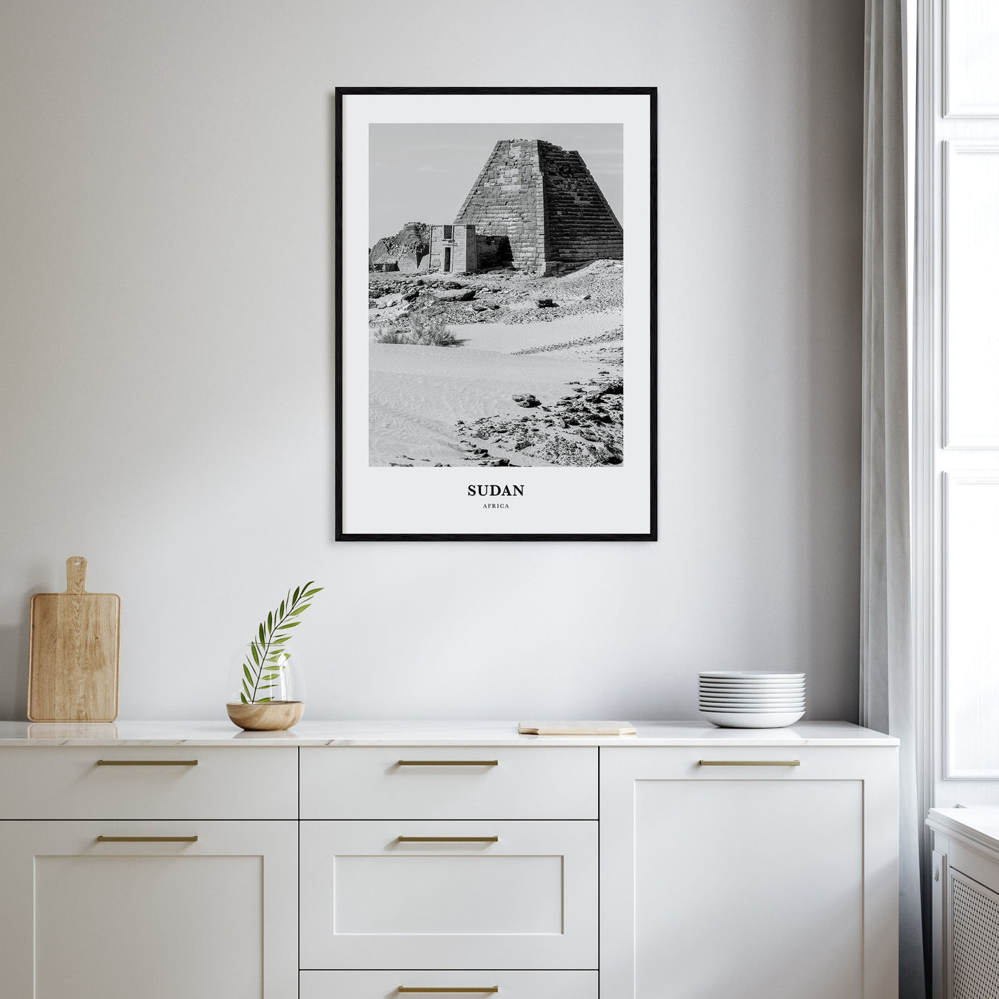 Sudan Portrait B&W Poster