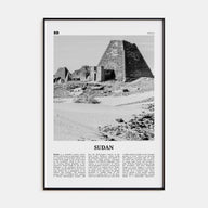 Sudan Travel B&W Poster