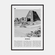Sudan Travel B&W Poster
