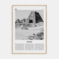 Sudan Travel B&W Poster