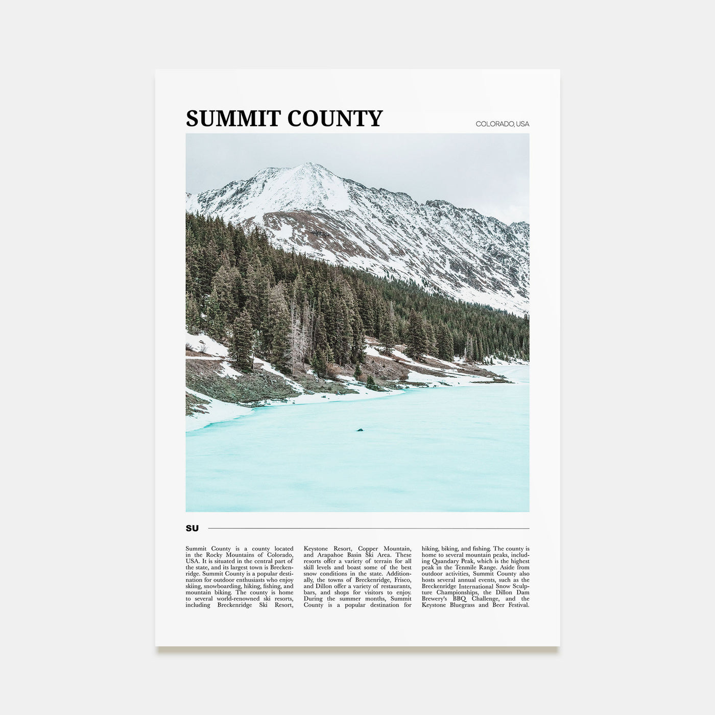 Summit County Travel Color Poster