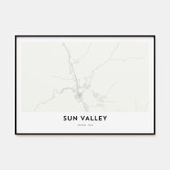Sun Valley Map Landscape Poster