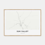 Sun Valley Map Landscape Poster
