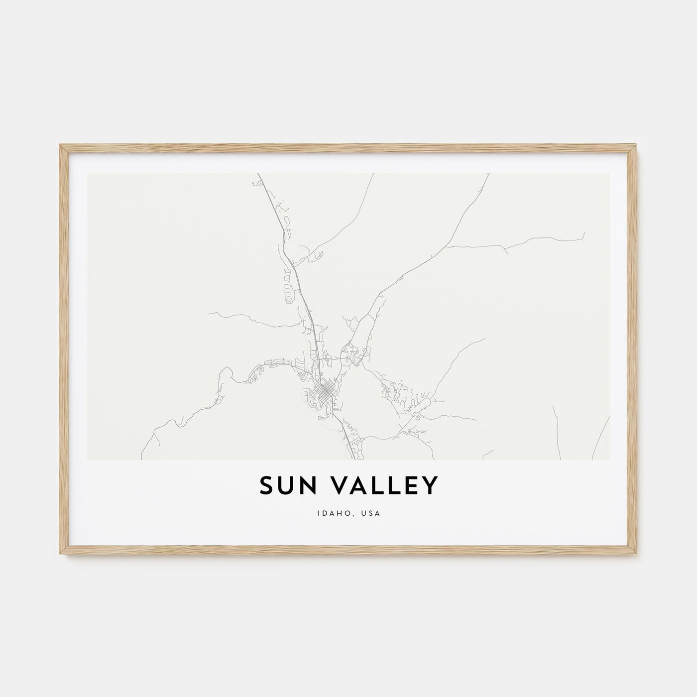 Sun Valley Map Landscape Poster