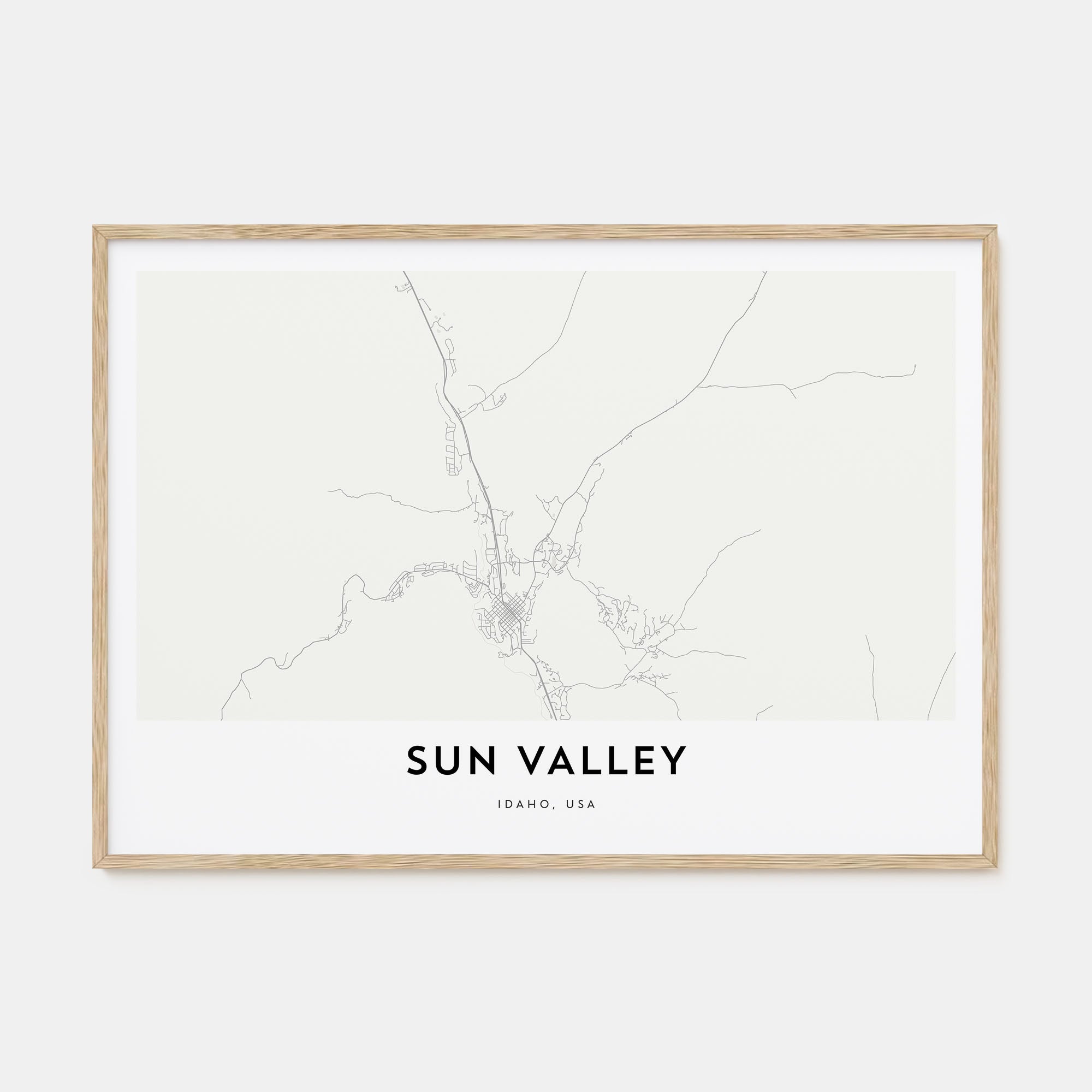 Sun Valley Map Landscape Poster