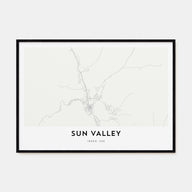 Sun Valley Map Landscape Poster