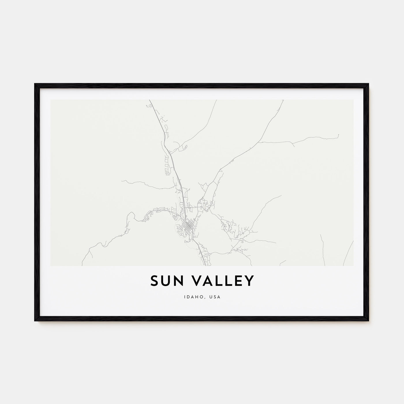 Sun Valley Map Landscape Poster