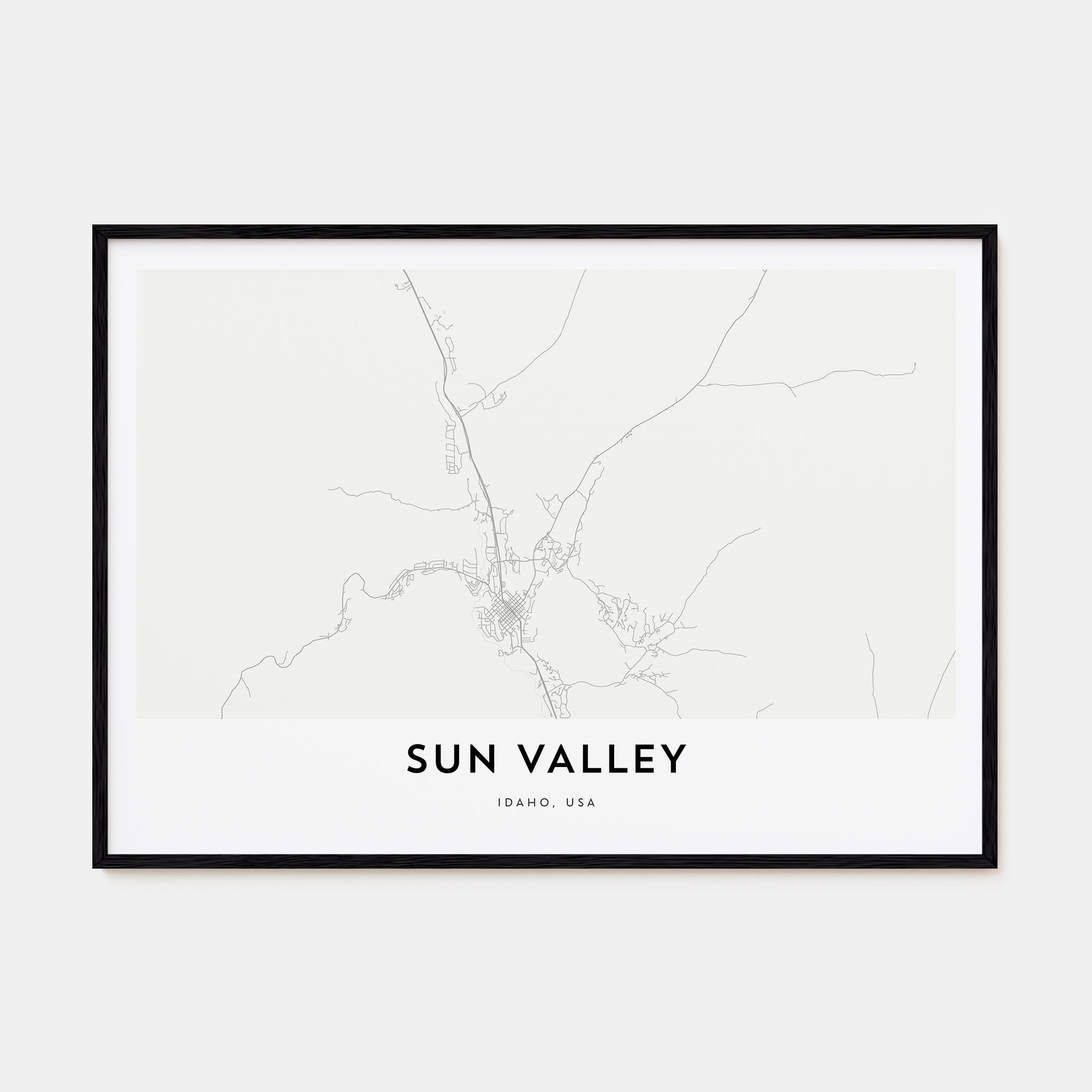 Sun Valley Map Landscape Poster