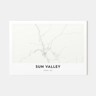 Sun Valley Map Landscape Poster