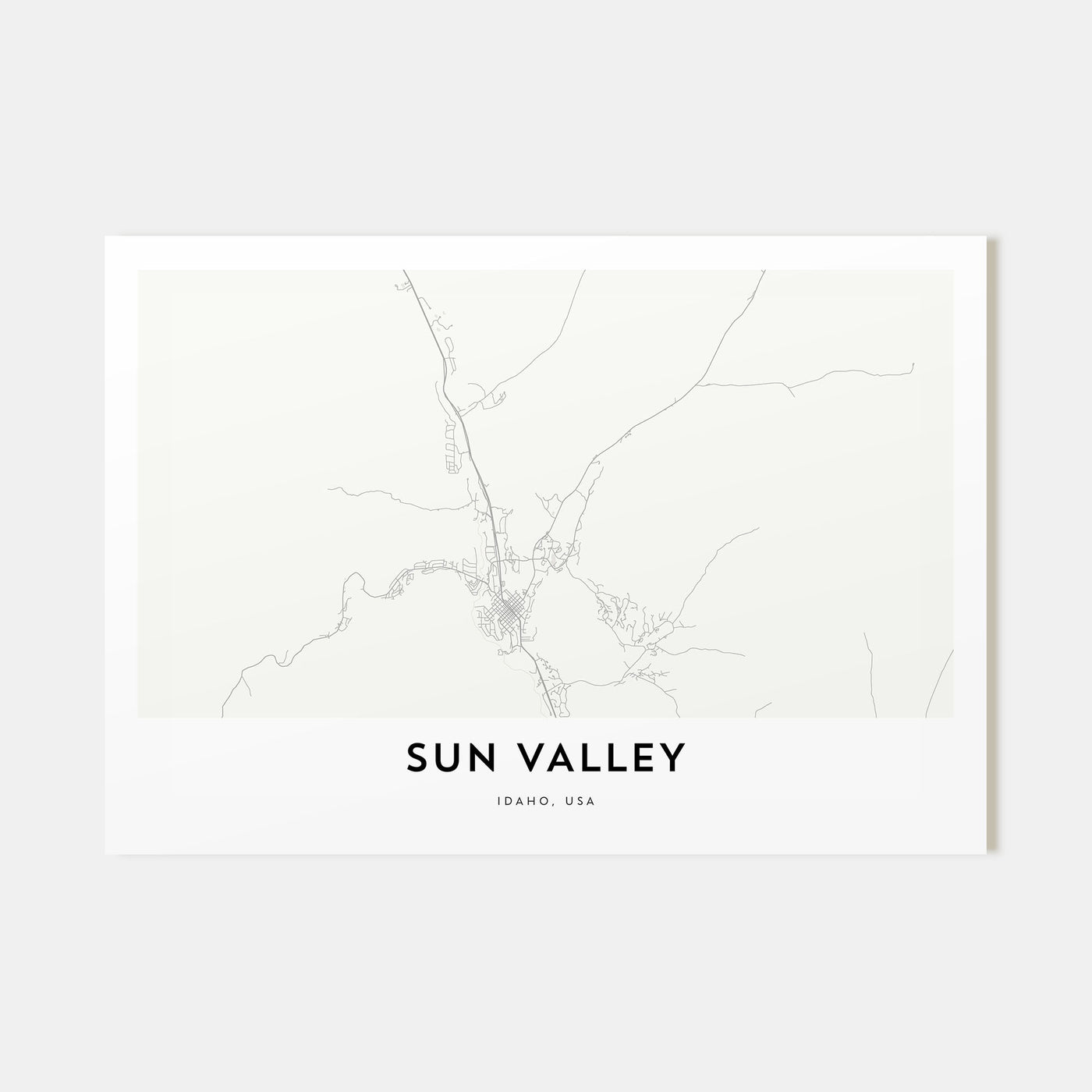 Sun Valley Map Landscape Poster