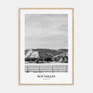 Sun Valley Portrait B&W Poster