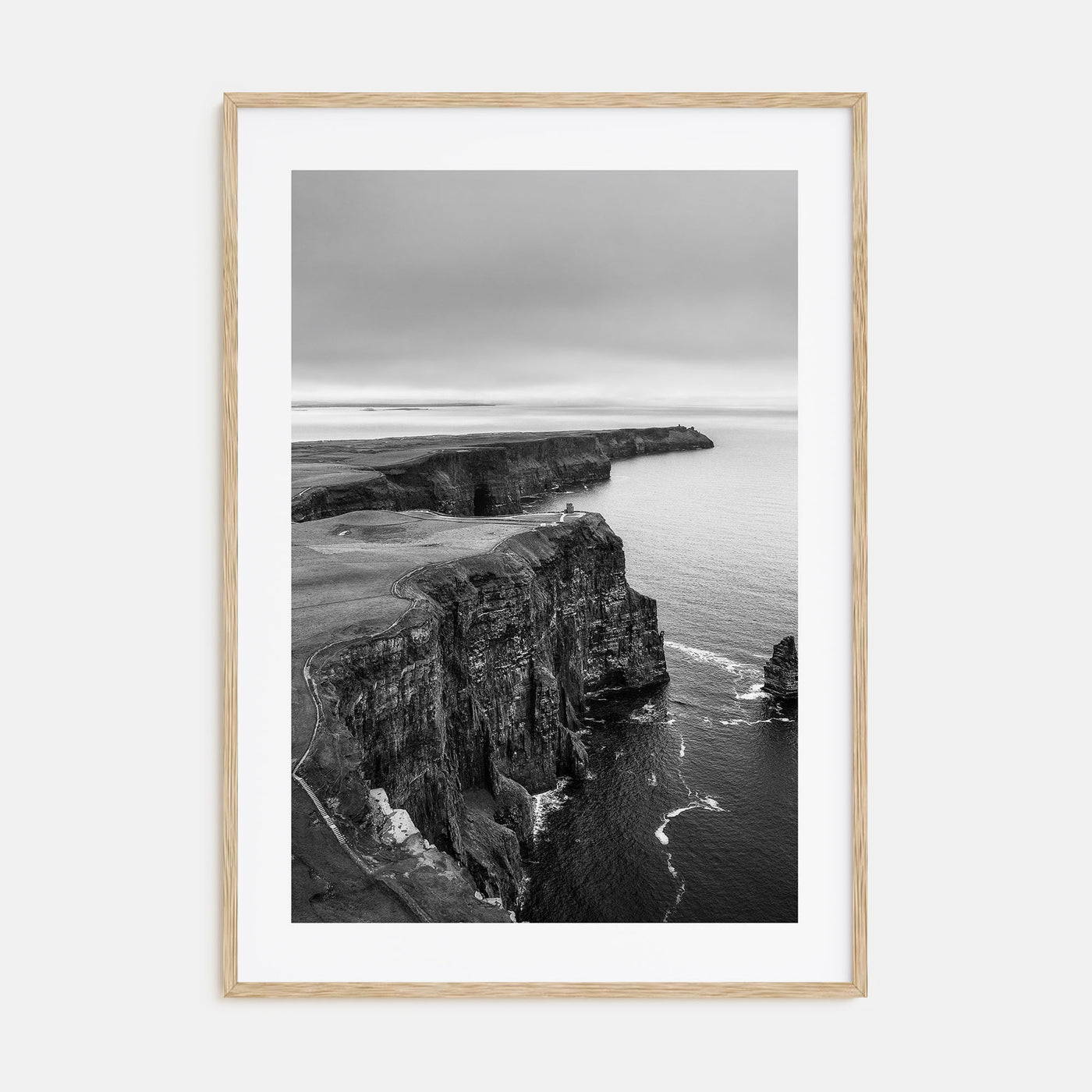 Sunset Cliffs Photo B&W Poster