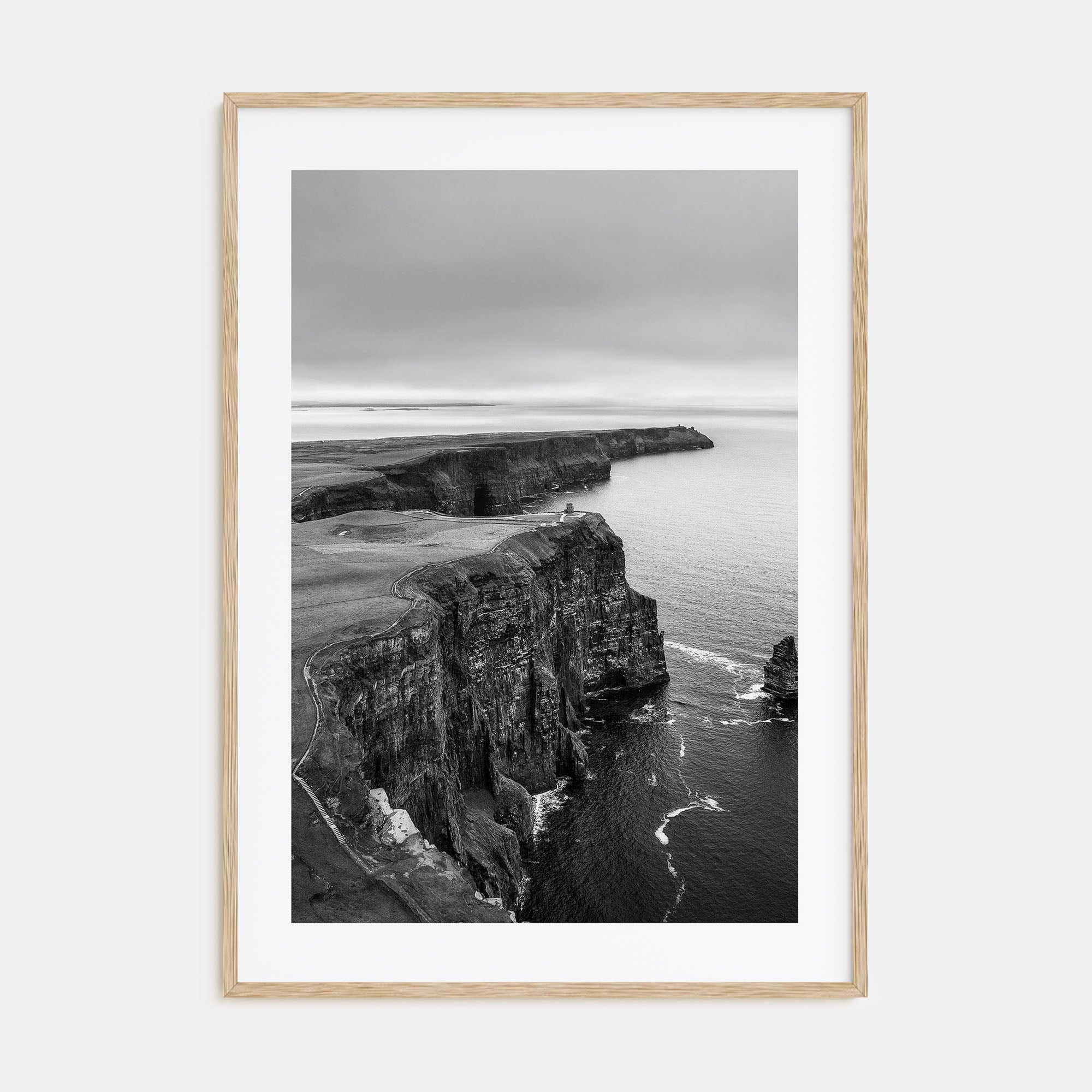 Sunset Cliffs Photo B&W Poster