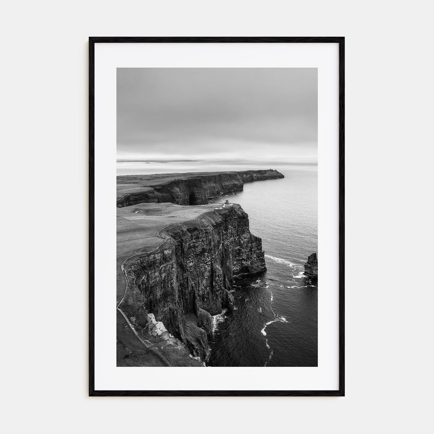 Sunset Cliffs Photo B&W Poster