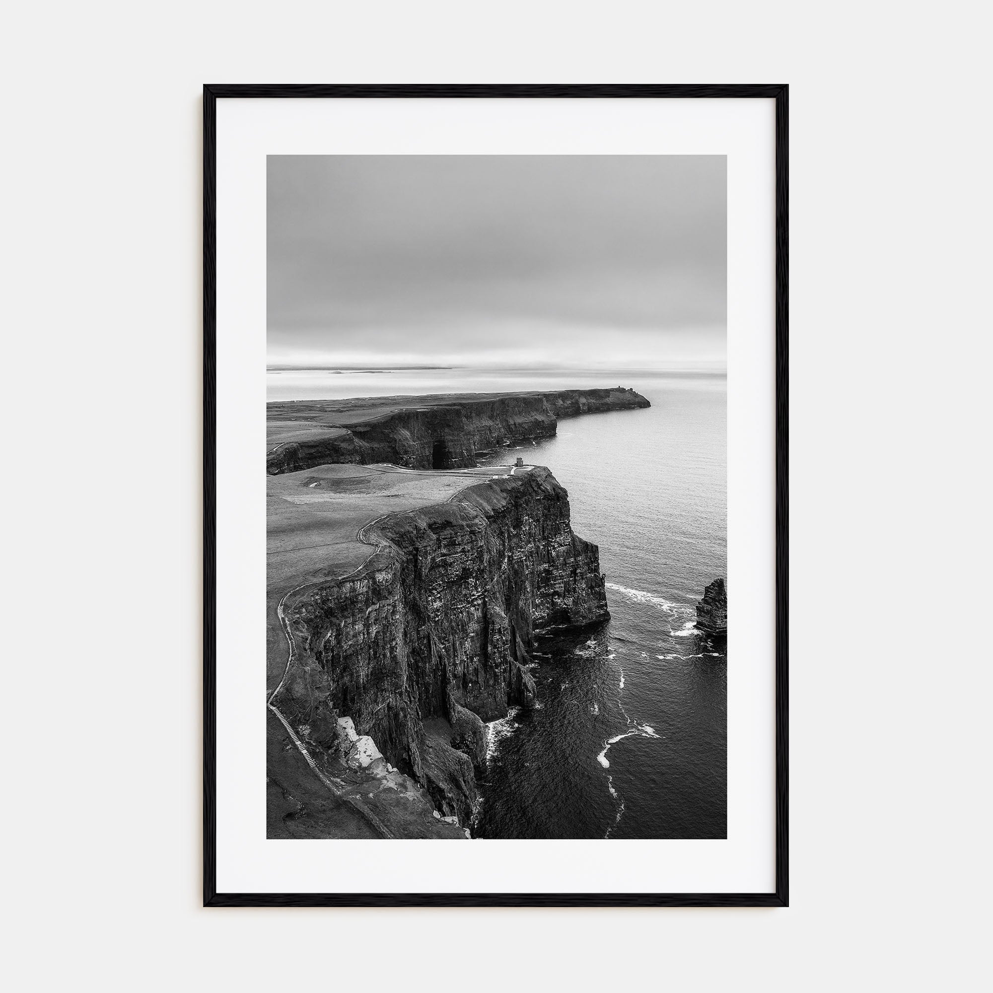 Sunset Cliffs Photo B&W Poster