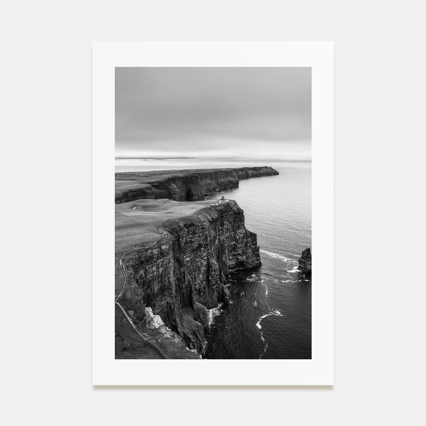 Sunset Cliffs Photo B&W Poster