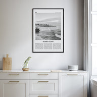 Sunset Cliffs Travel B&W Poster