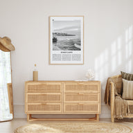 Sunset Cliffs Travel B&W Poster