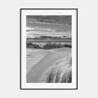 Sunset Coast Photo B&W Poster