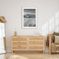 Sunset Coast Photo B&W Poster