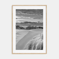 Sunset Coast Photo B&W Poster