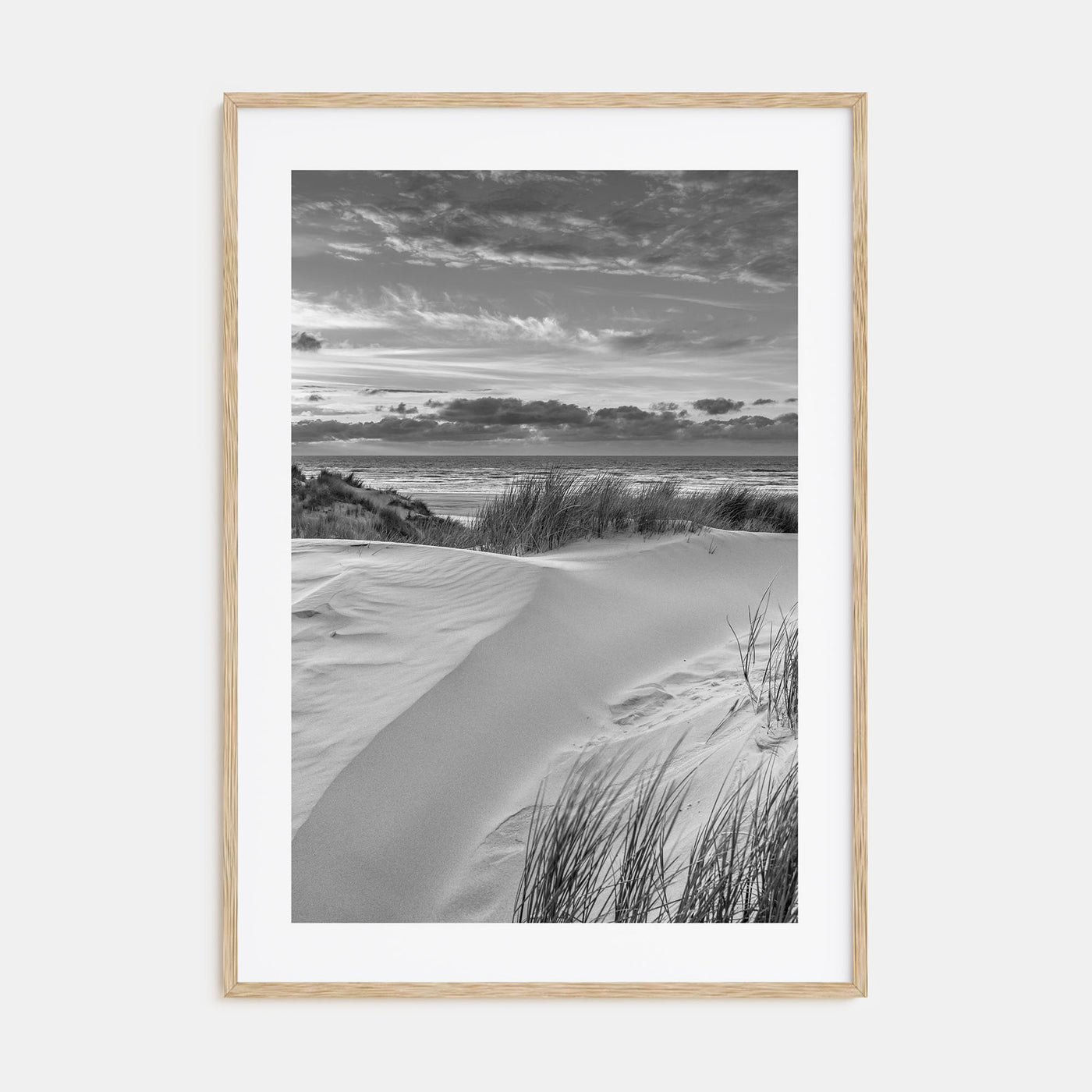 Sunset Coast Photo B&W Poster