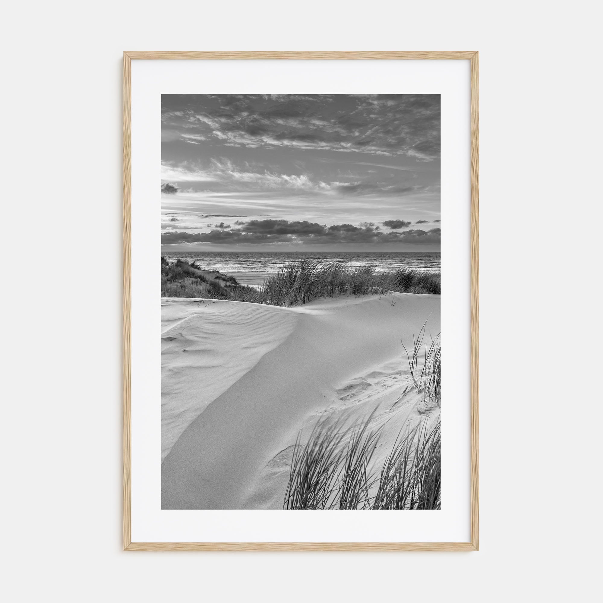 Sunset Coast Photo B&W Poster