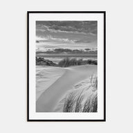 Sunset Coast Photo B&W Poster