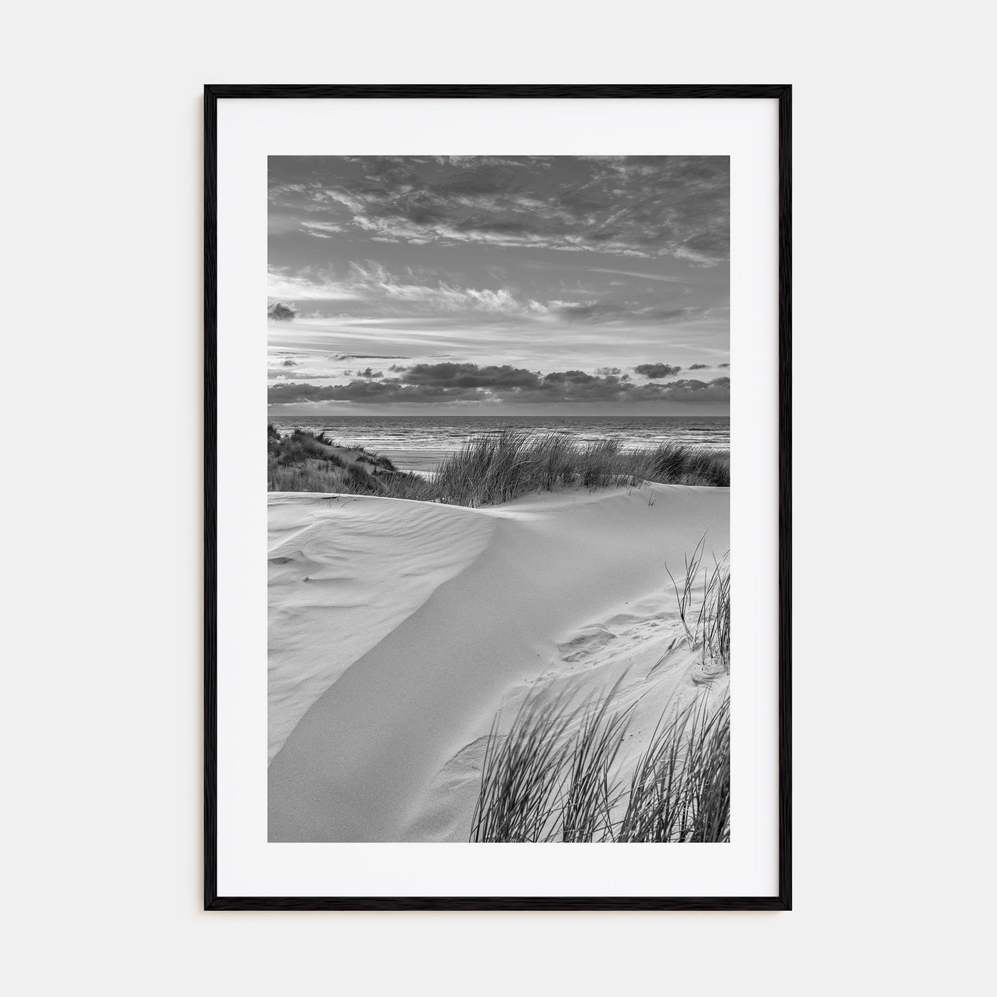Sunset Coast Photo B&W Poster