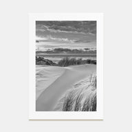 Sunset Coast Photo B&W Poster