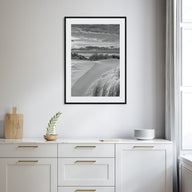 Sunset Coast Photo B&W Poster