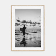 Surfer Photo B&W No 4 Poster