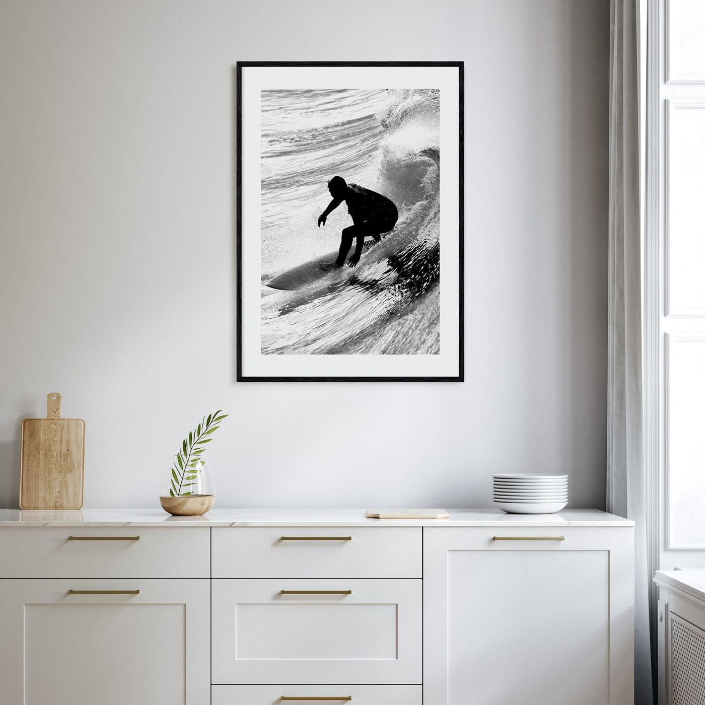 Surfer Photo B&W No 5 Poster