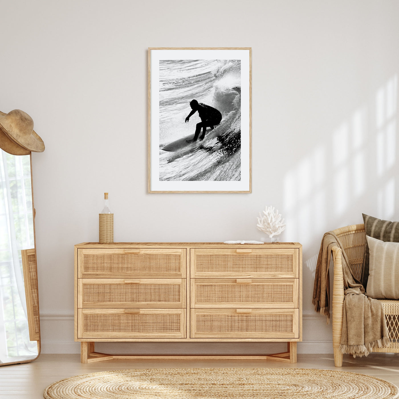 Surfer Photo B&W No 5 Poster
