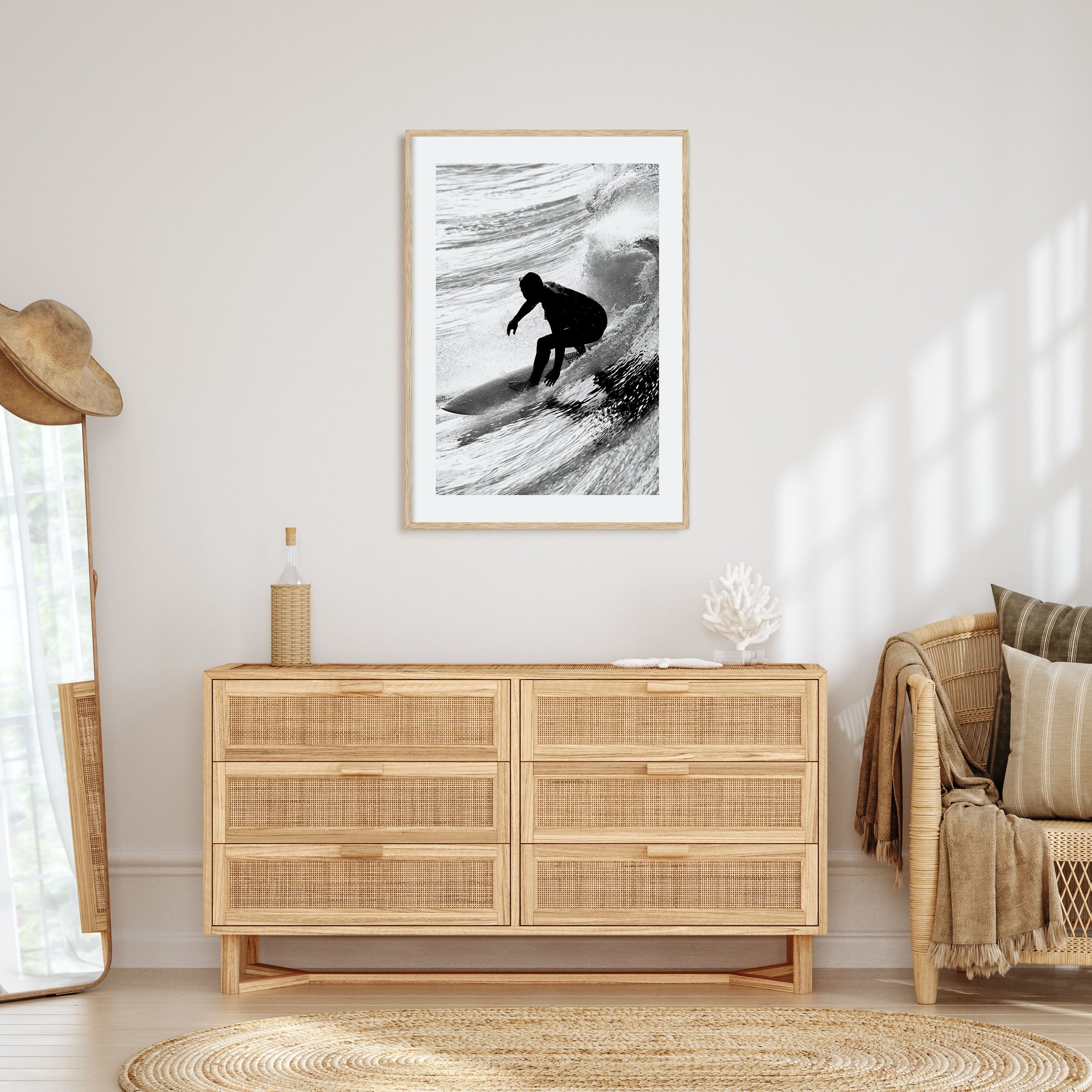 Surfer Photo B&W No 5 Poster