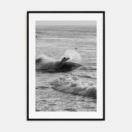 Surfing Photo B&W No 3 Poster