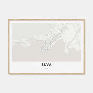 Suva Map Landscape Poster