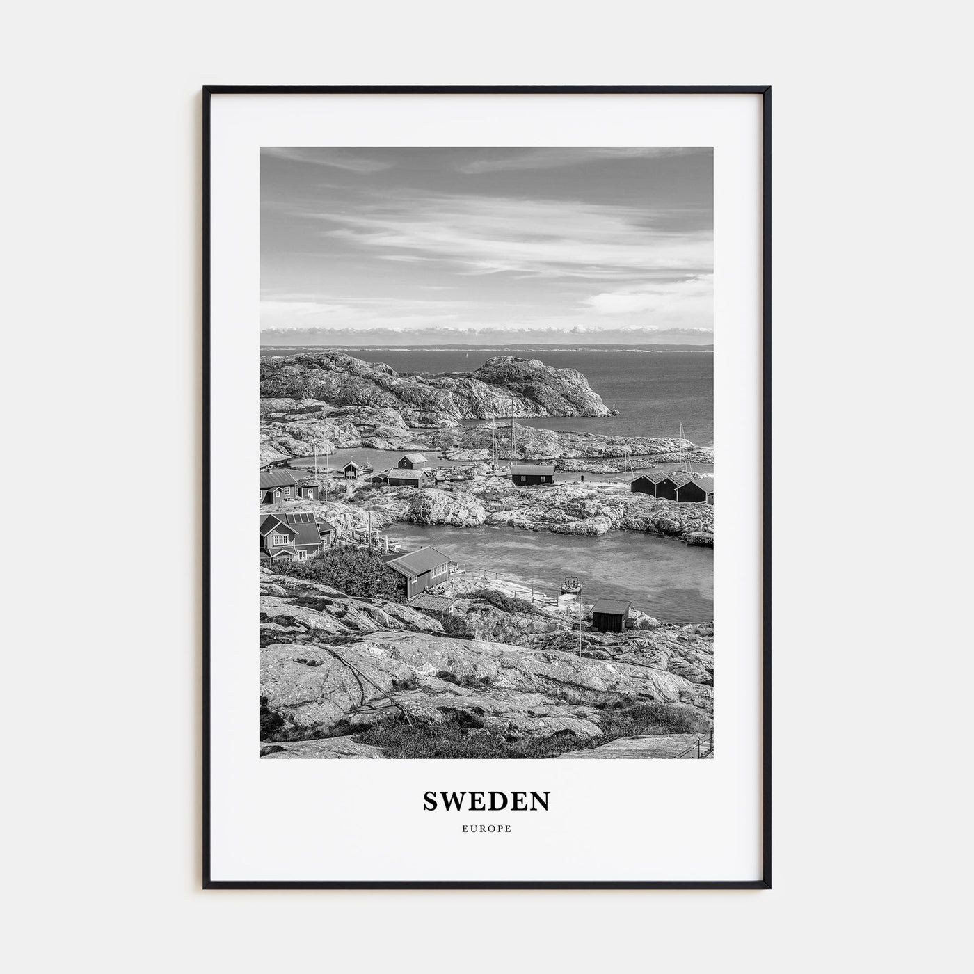 Sweden Portrait B&W Poster