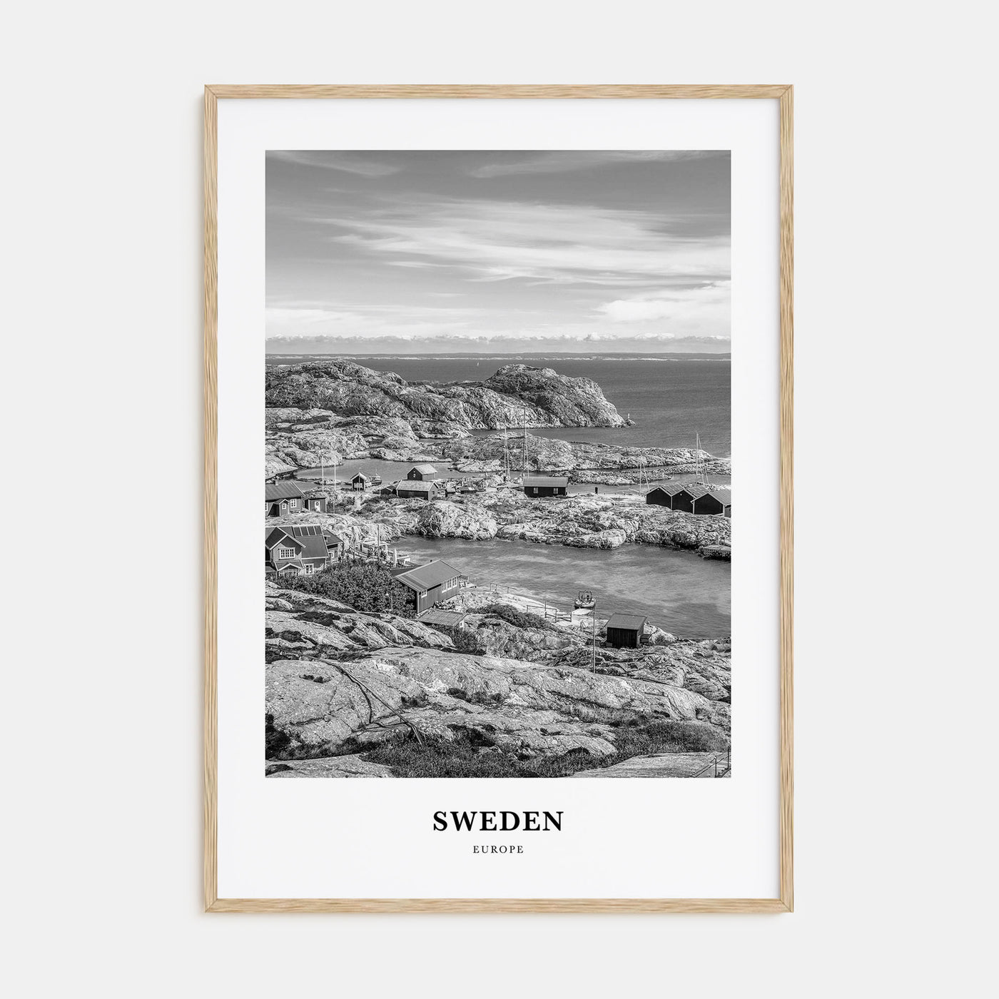 Sweden Portrait B&W Poster