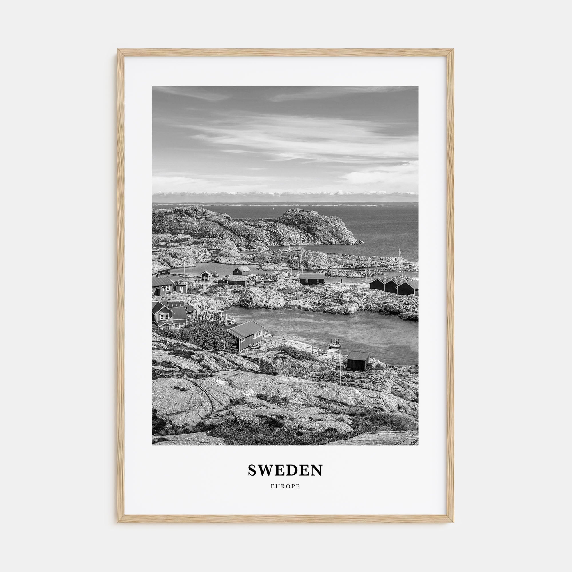 Sweden Portrait B&W Poster