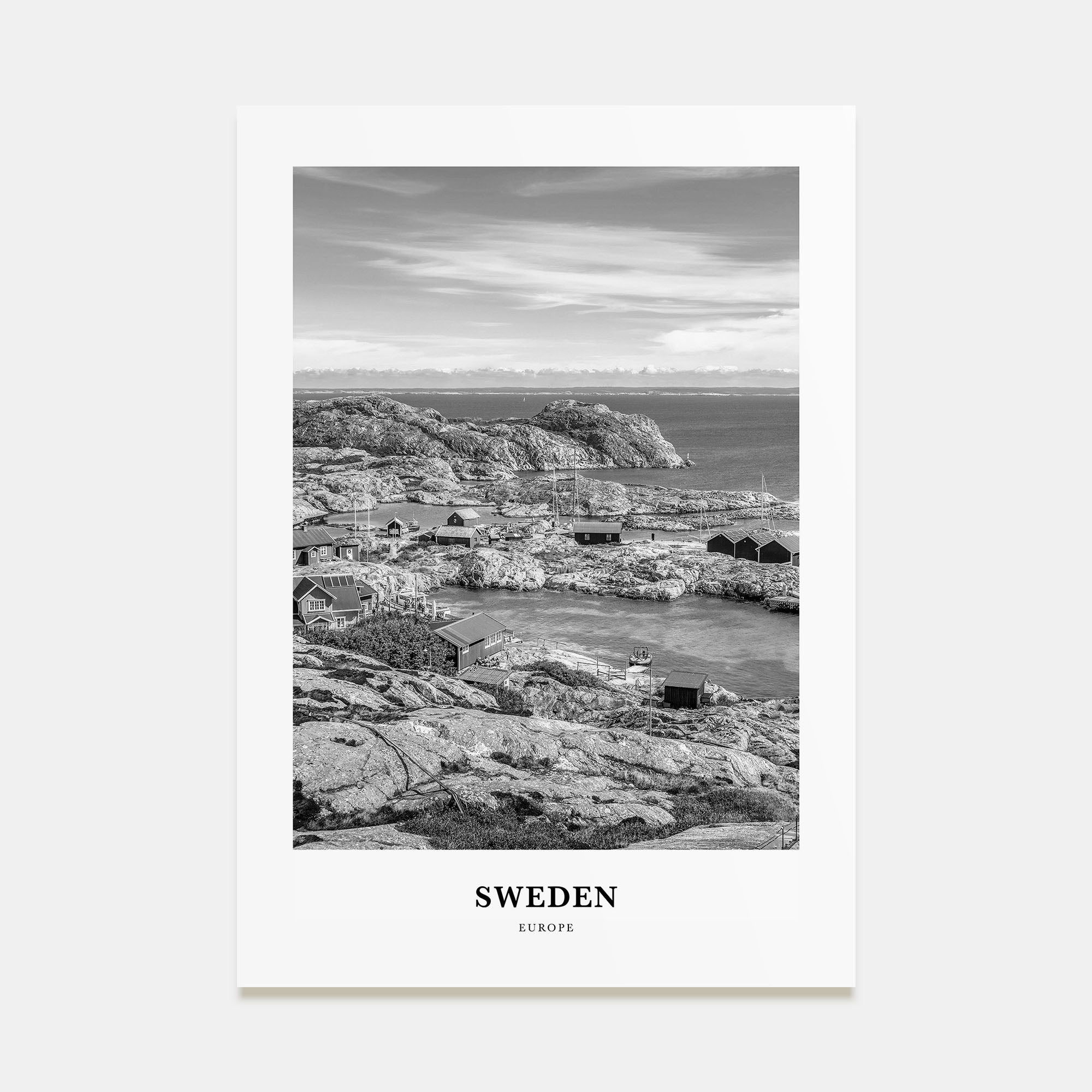 Sweden Portrait B&W Poster