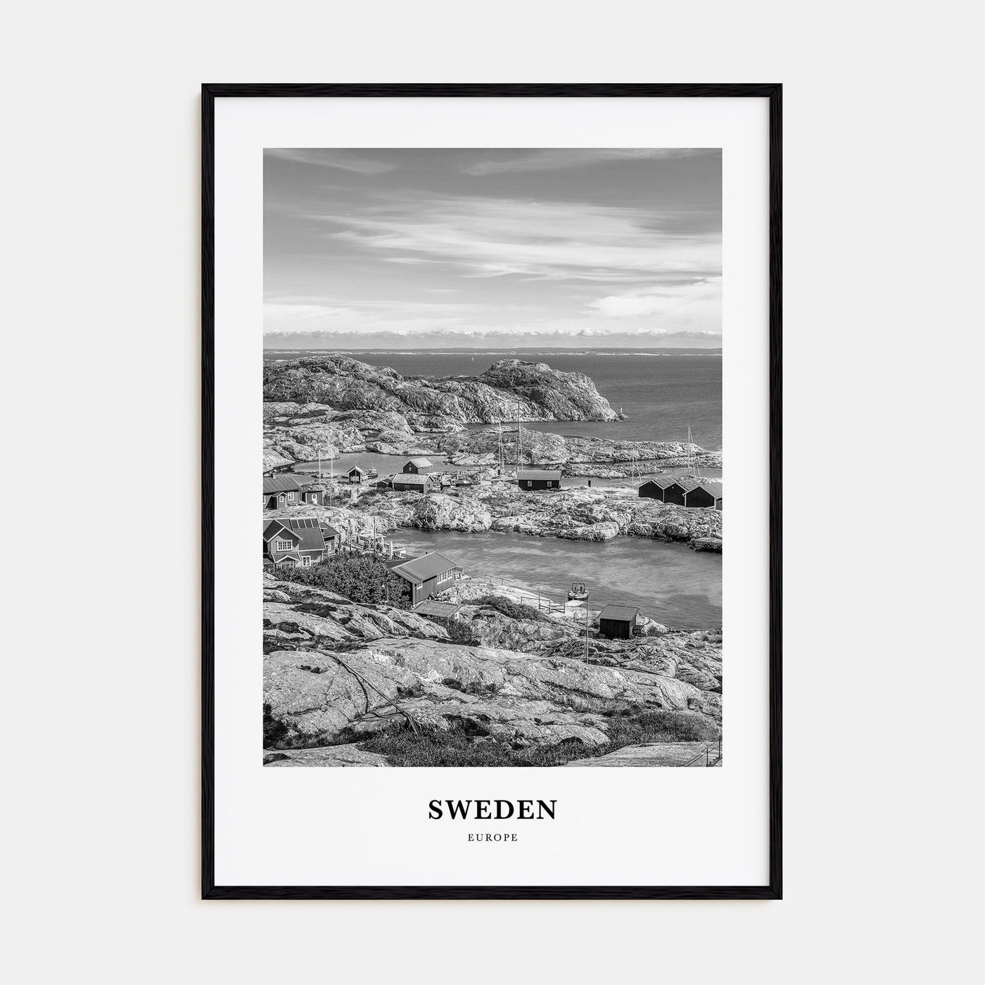 Sweden Portrait B&W Poster