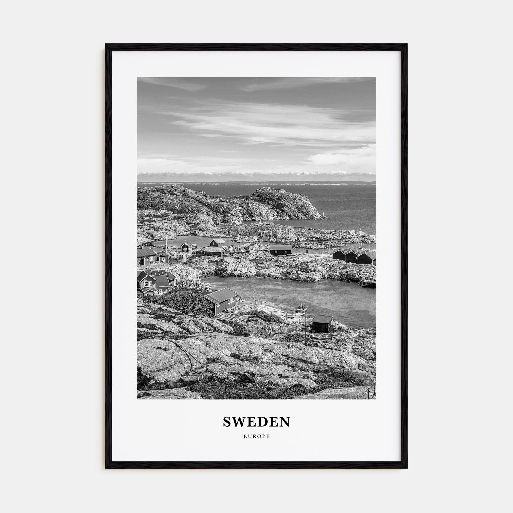 Sweden Portrait B&W Poster