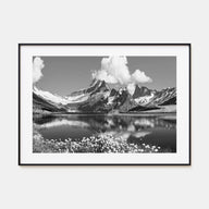 Switzerland Landscape B&W Poster