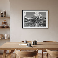 Switzerland Landscape B&W Poster