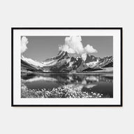 Switzerland Landscape B&W Poster