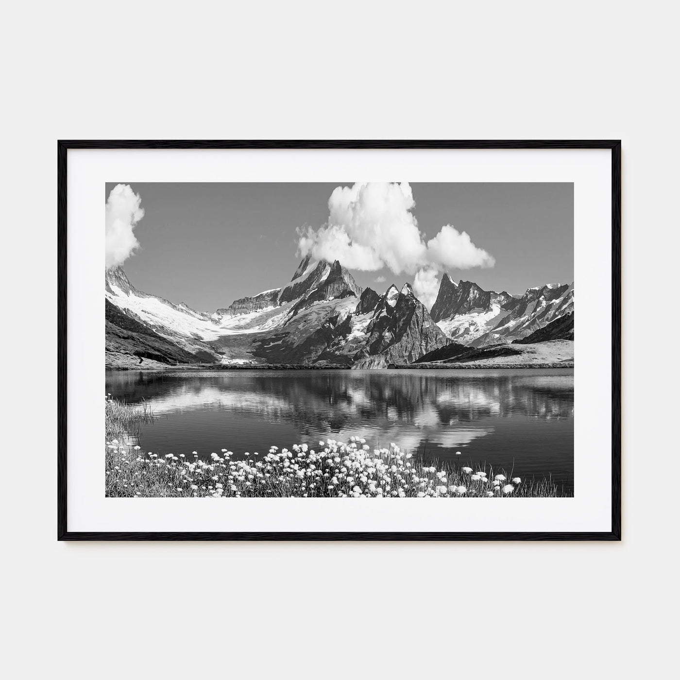 Switzerland Landscape B&W Poster